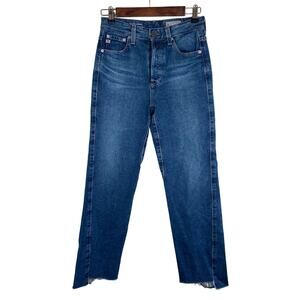 Adriano‎ Goldschmied Women 25R Jeans Twisted Alexis High Rise Straight Crop